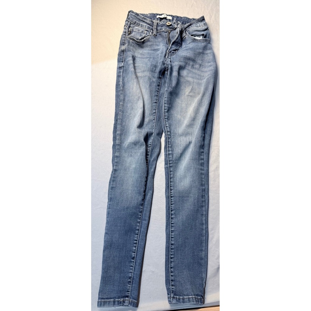 Kancan Women Skinny Jeans‎ Medium Wash Blue Denim Stretch Size 26